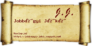 Jobbágyi Jákó névjegykártya